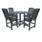 Highwood Usa Lehigh 5pc Round Counter Height Outdoor Patio Furniture Dining Set AD-CNL48-FBE - alternate 1